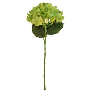 Apple Green Artificial Hydrangea Stem Silk Flower Faux Floral Wedding Decor